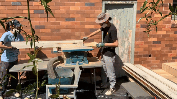 Stripping western red cedar cladding