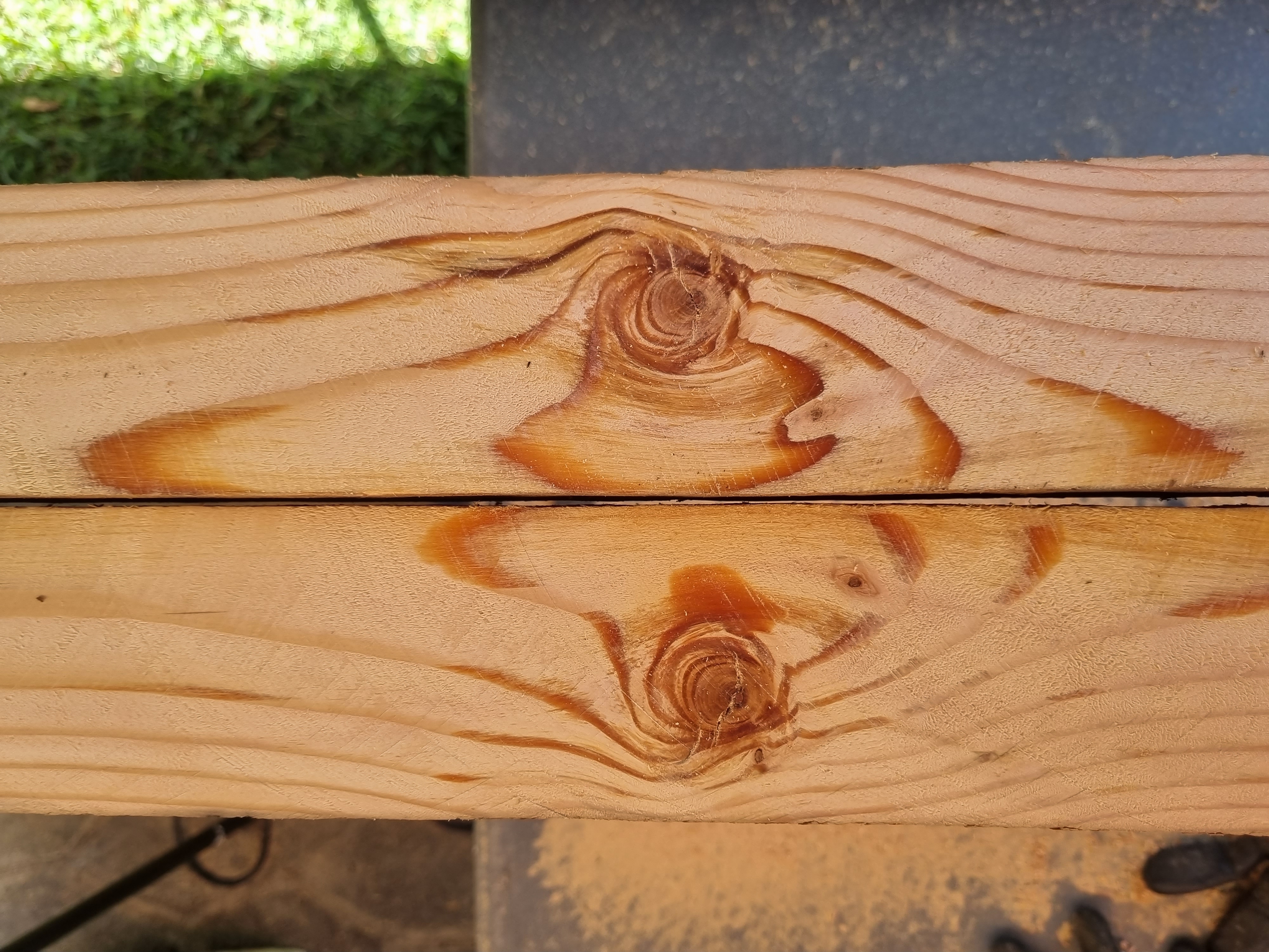 Grain is so nice in the douglas fir of our joists