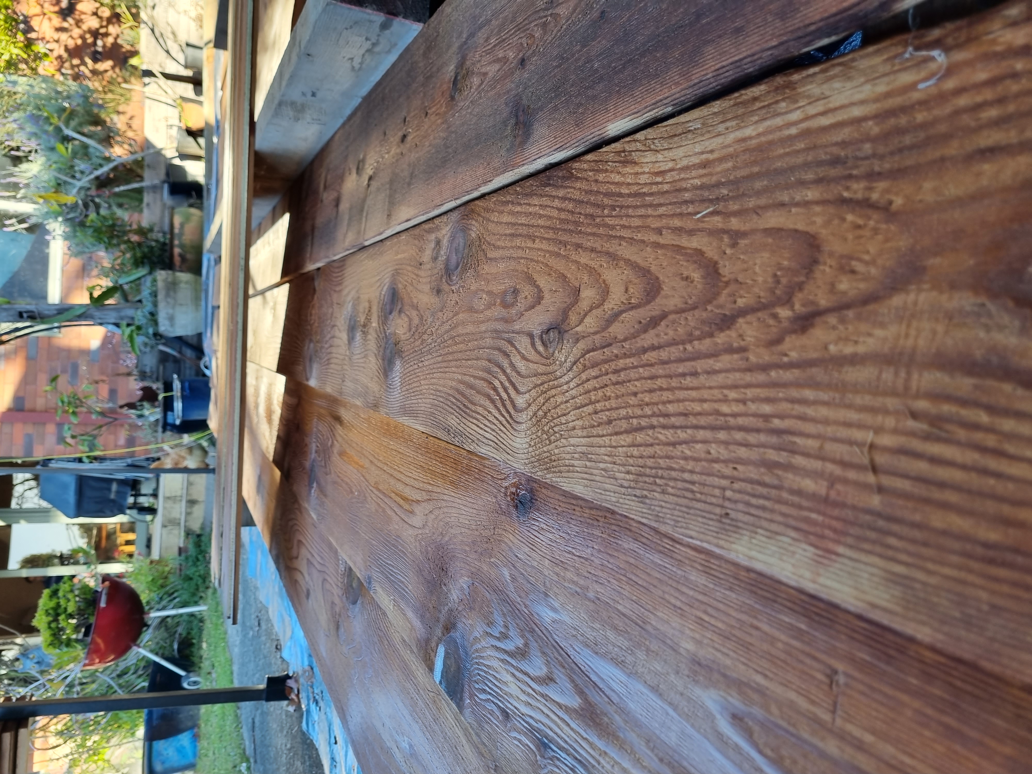 Oiled cladding close up