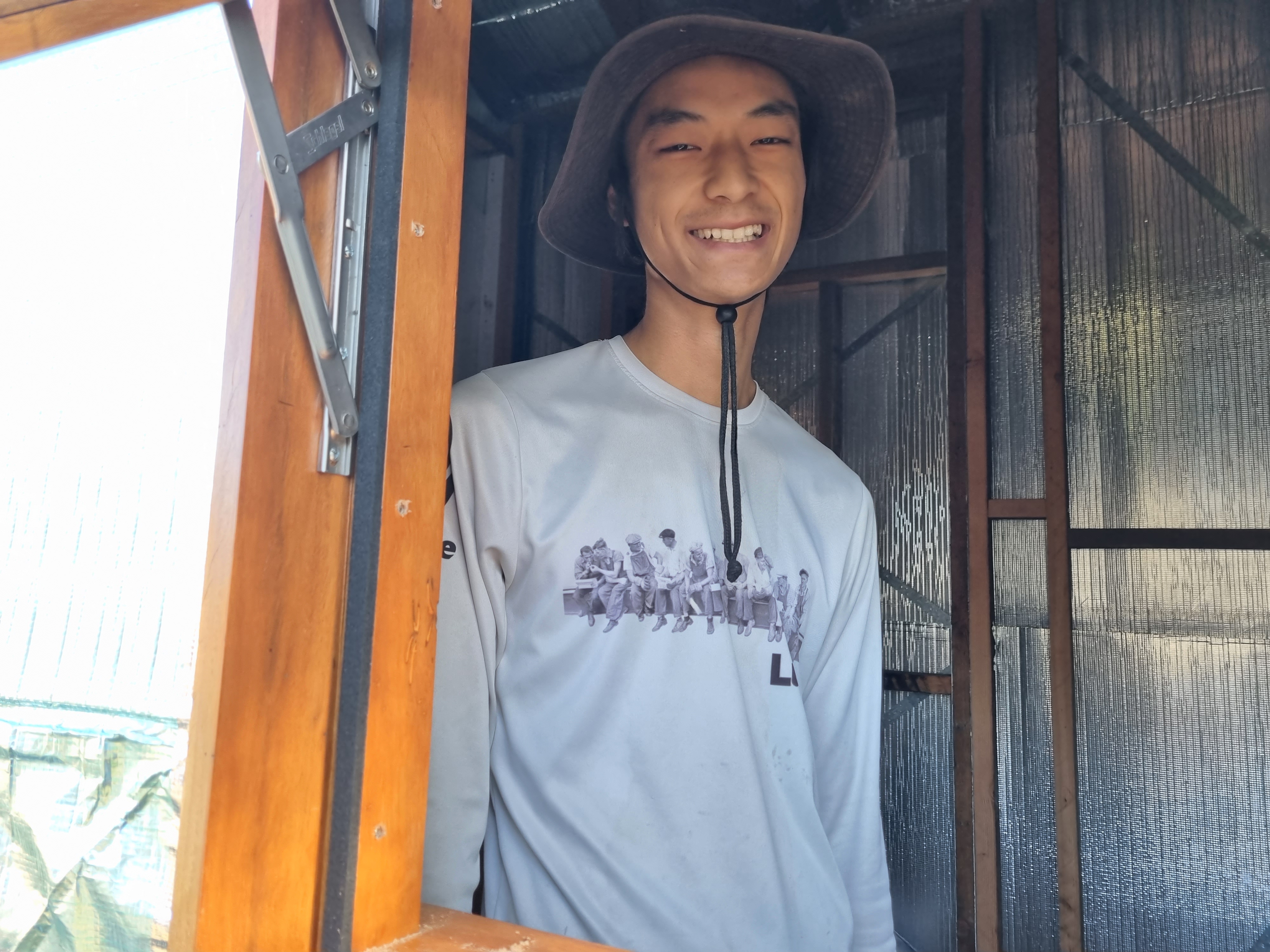 Smiles all around because the windows are in