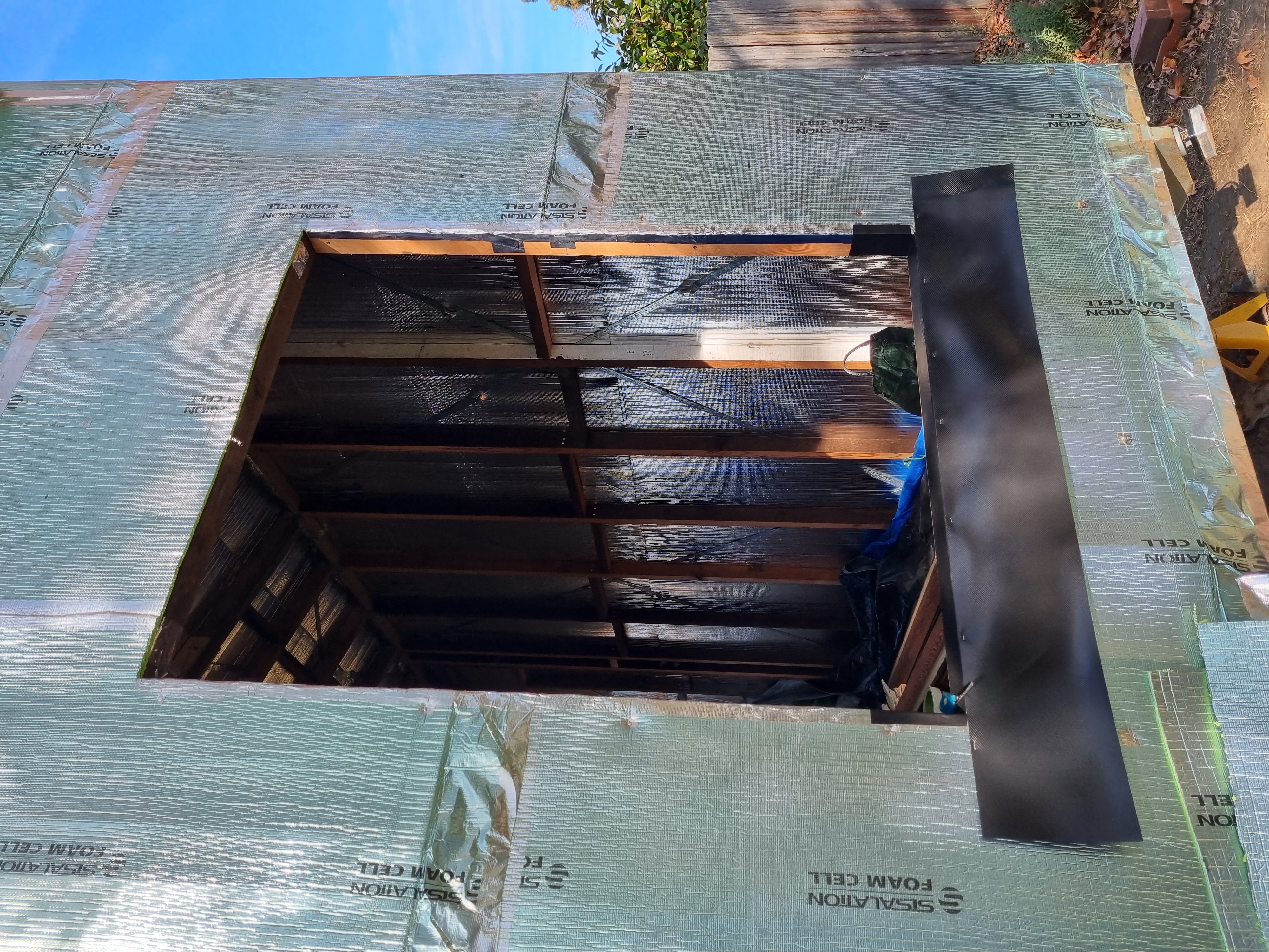Flashing the large window cavity