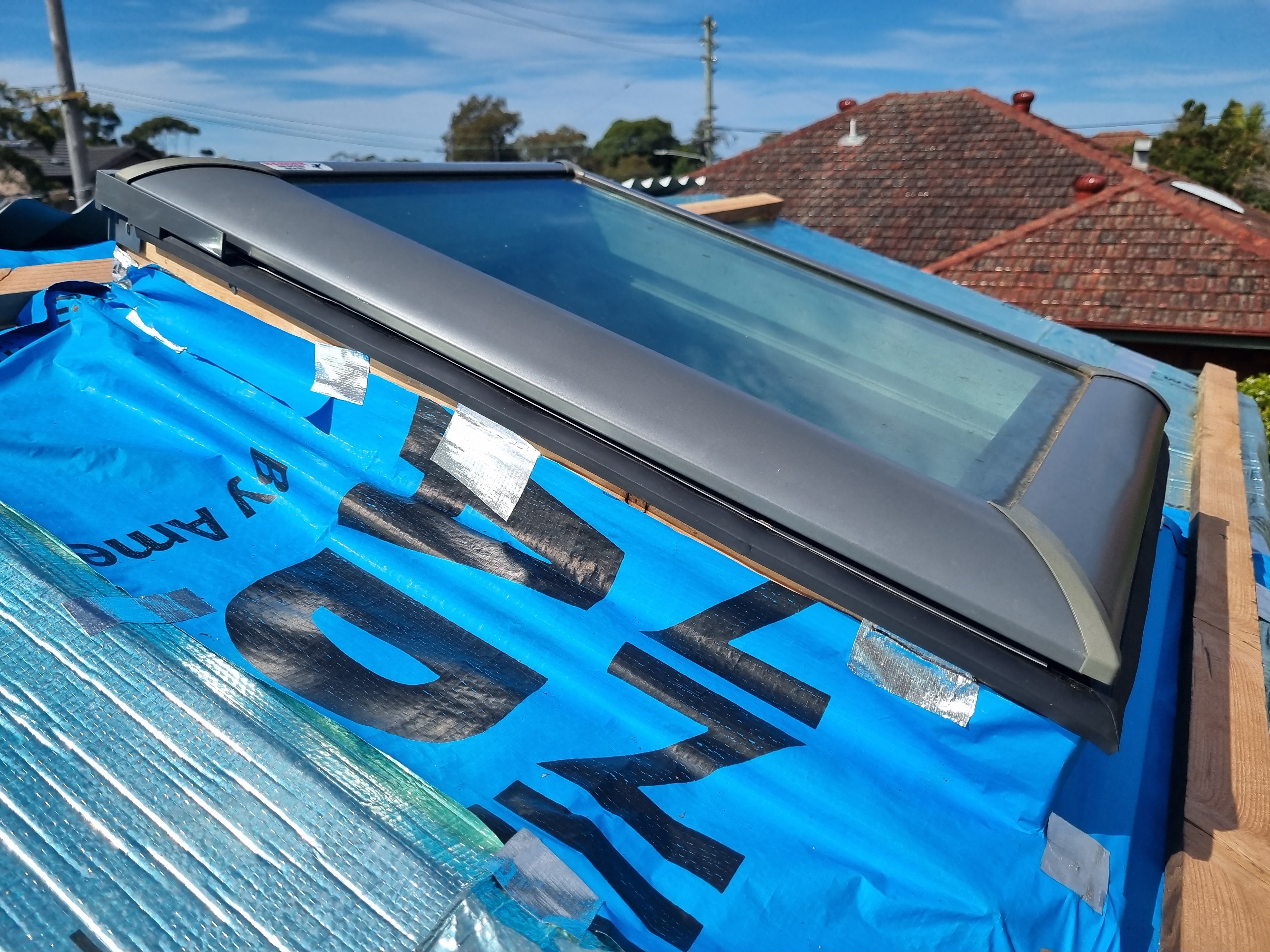 One skylight in!