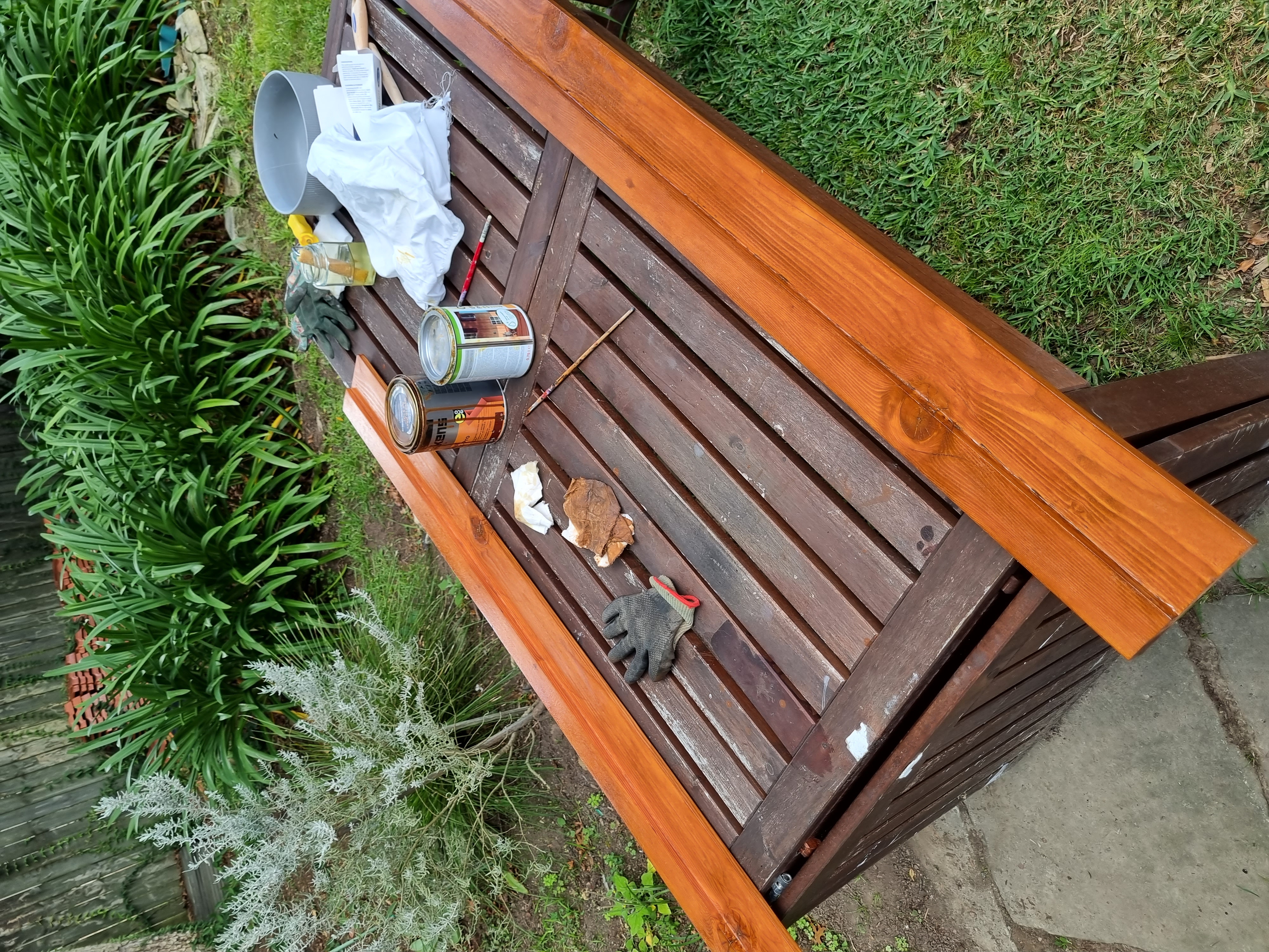 Working on the door frame