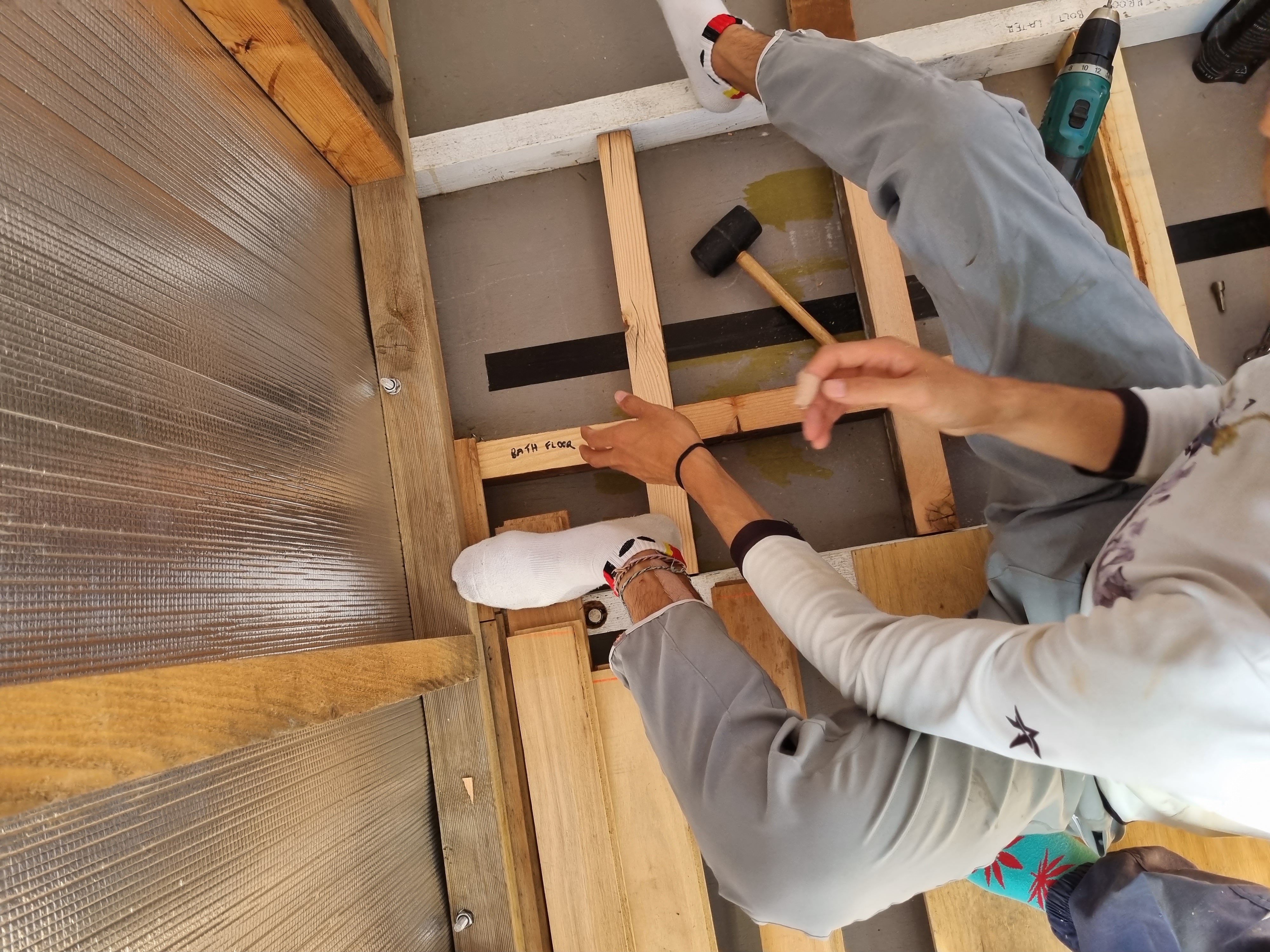 Preparing the floor