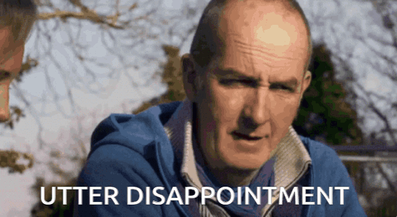 Kevin McCloud being all round disappointed about being over budget and out of time