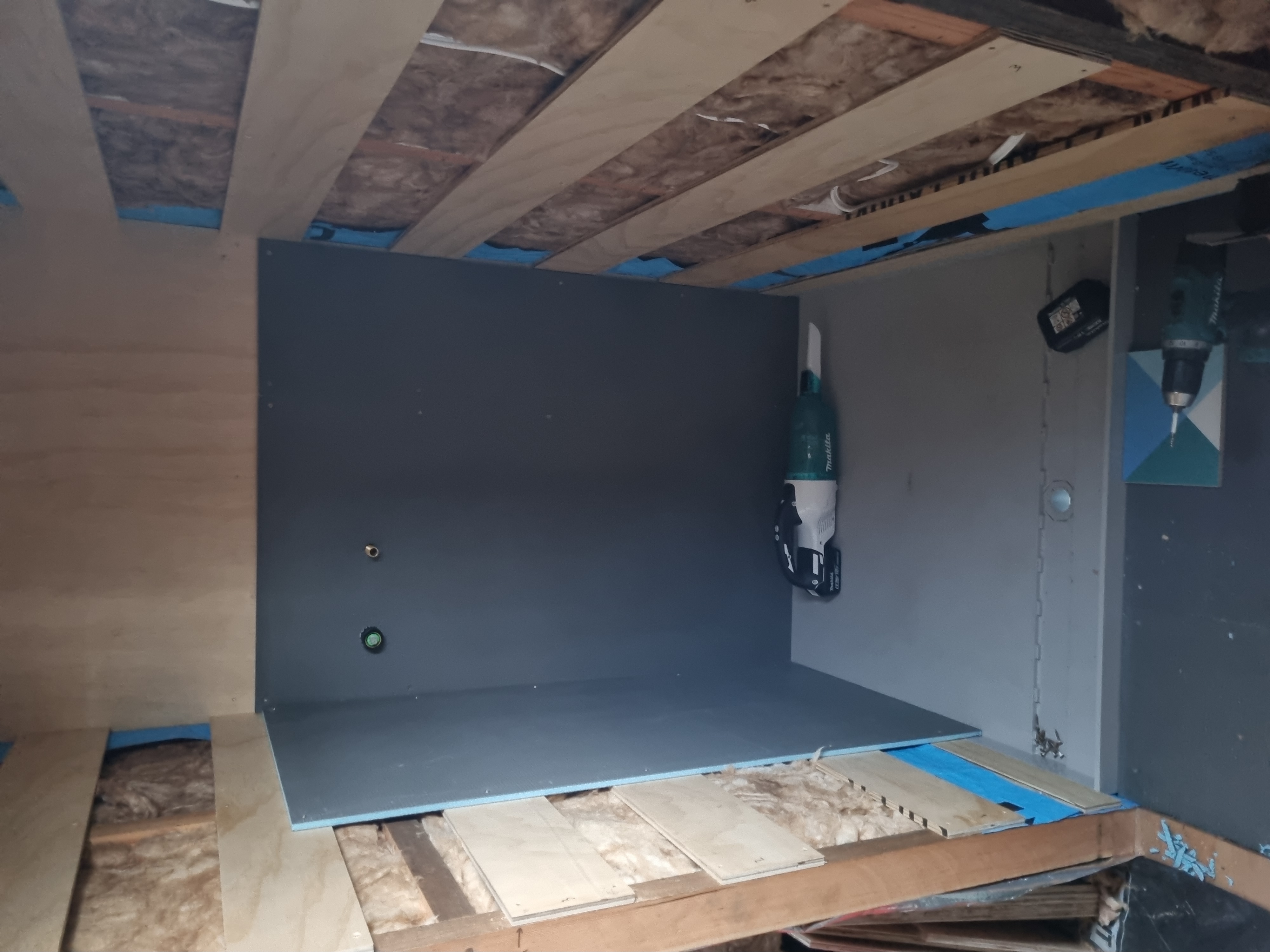 Installing the tile backing board