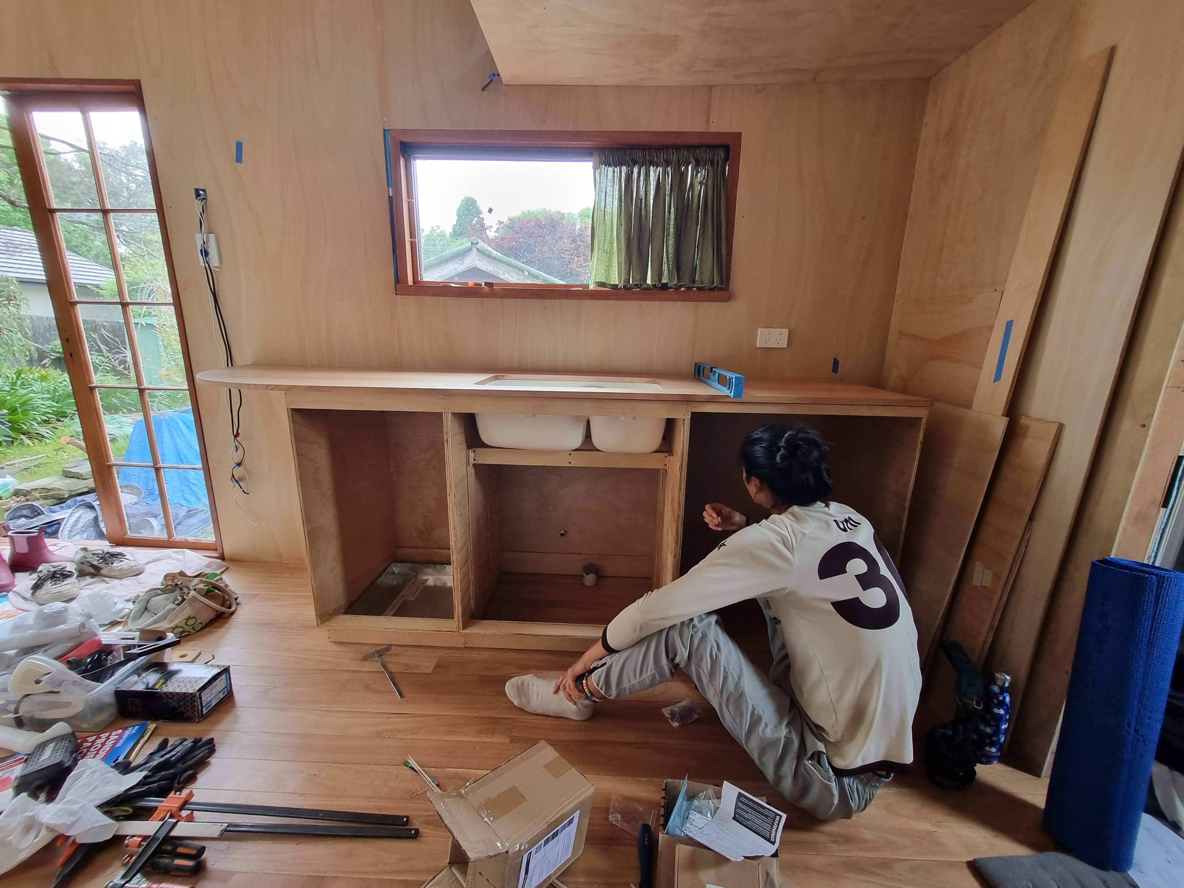 Finally installing the benches