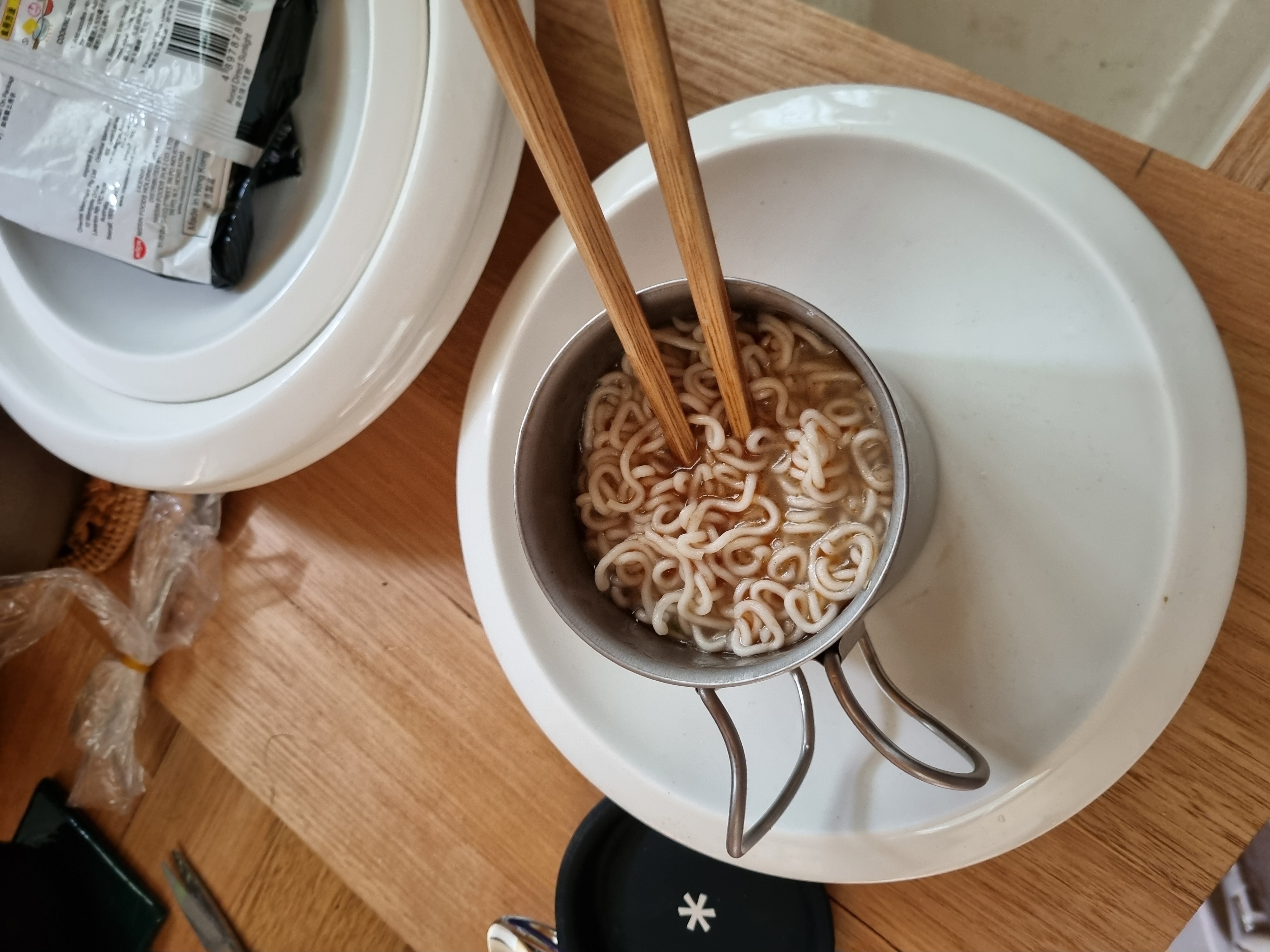 Close up of our noodles, feels like every new place needs a memorable first meal