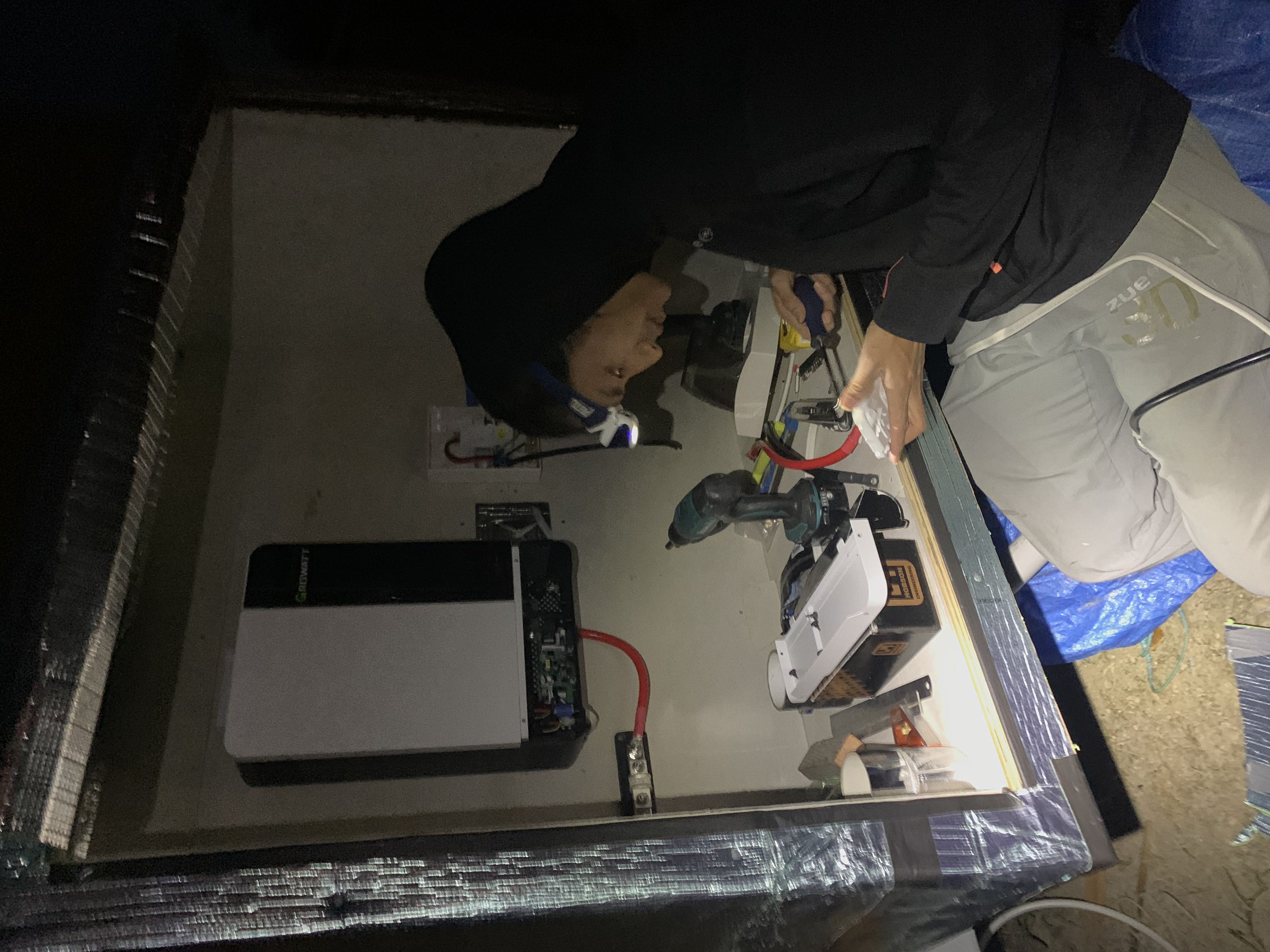 Setting up the electricity box